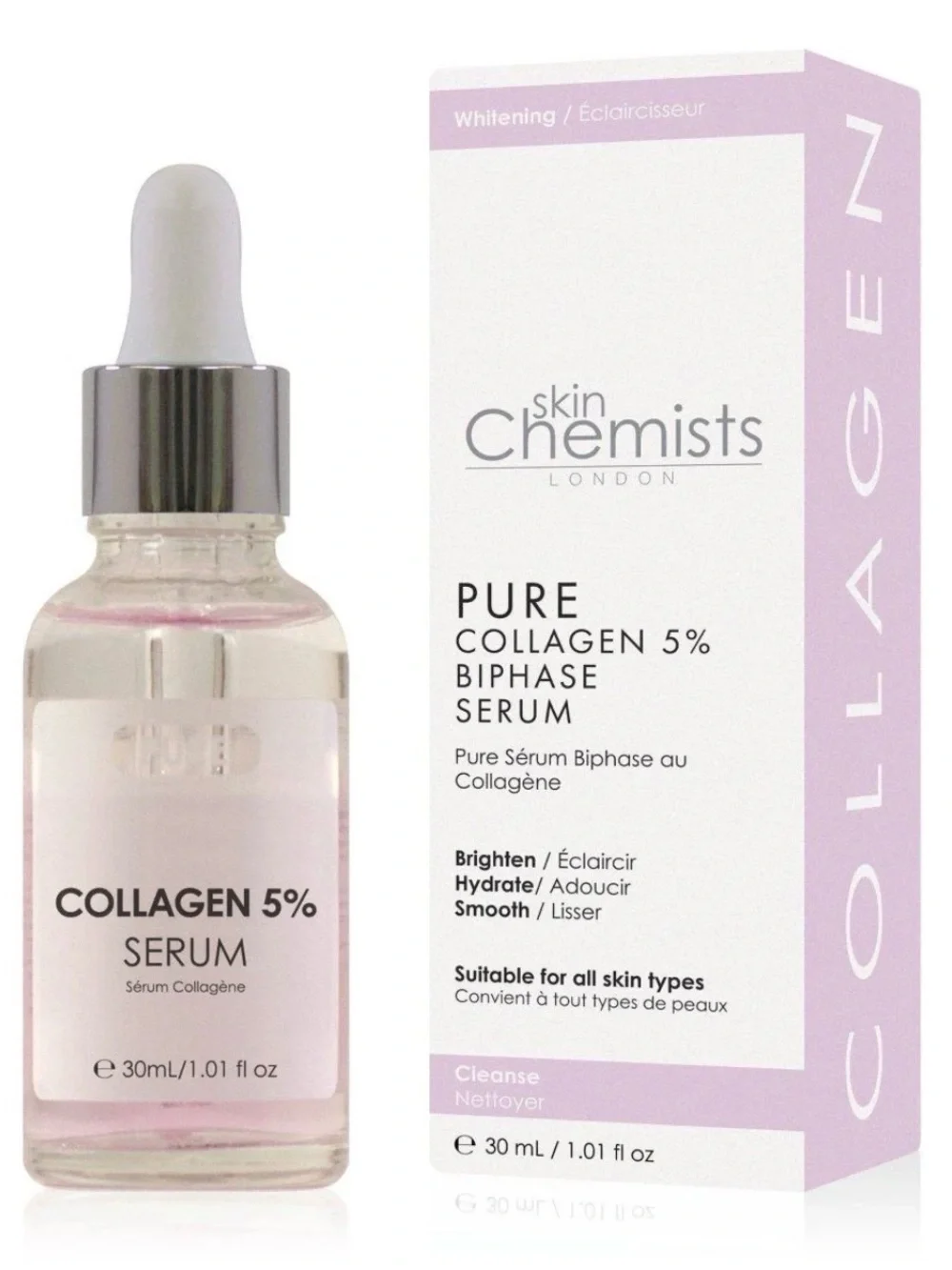 Skin Chemists Pure Collagen 5% Biphase Serum — 30mL / 1.01 fl oz New - Picture 1 of 4